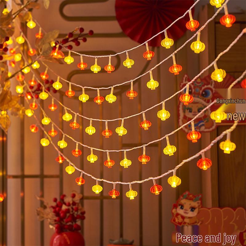 2024 New Year Waterproof Dragon Lantern String Lights - Flashing Festival Decor