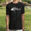 Velocitee T-Shirt Printed Piranha Fish Skeleton Bone Funny Design Unisex Tee Top