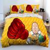 Anime One-Punch Man Saitama Beding Set Printed Bed Linen Set With Pilowcase Bed Soft Duvet Cover Soft Single Double Quen Super King-Sized Dimensionsd