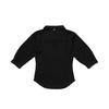 Blu DoT 7 8 Sleeve EssenTial Collar T shirT Bk