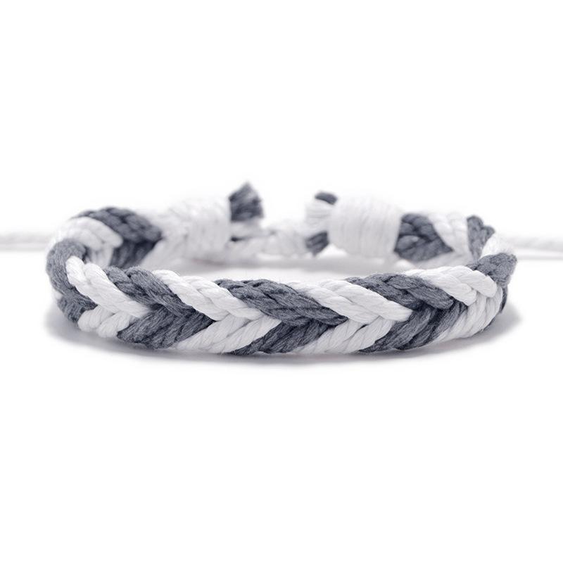 Boho Nepal Ethno Handgemachtes Armband Sommer Strand Zopfschnur Baumwollwickel Gewebtes Seil Freundschaftsarmbänder Für Frauen