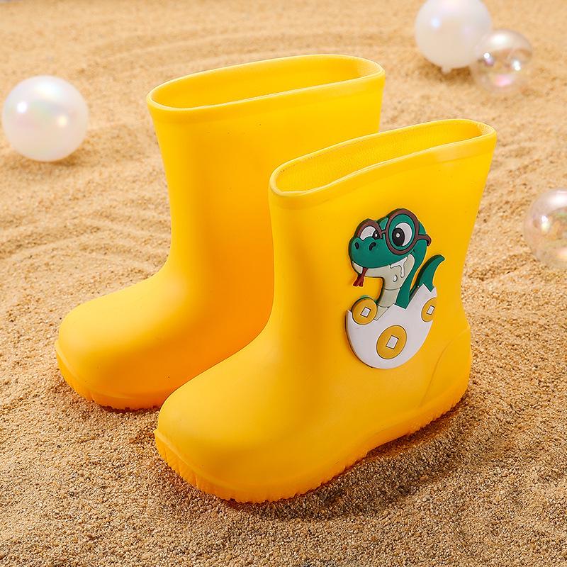 Cartoon Waterproof Unisex Toddler Rain Boots - Short Rubber Boots for Kids