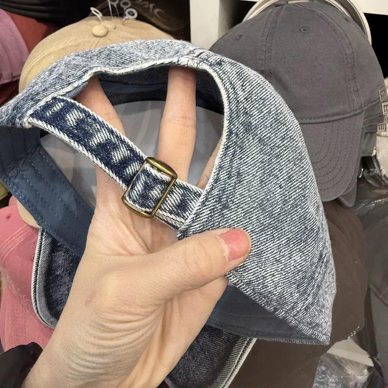 Fashion M Letter Denim Old Washed Soft Top Cap Children Spring and Summer Versatile Internet Celebrity Shade Baseball Cap Tide