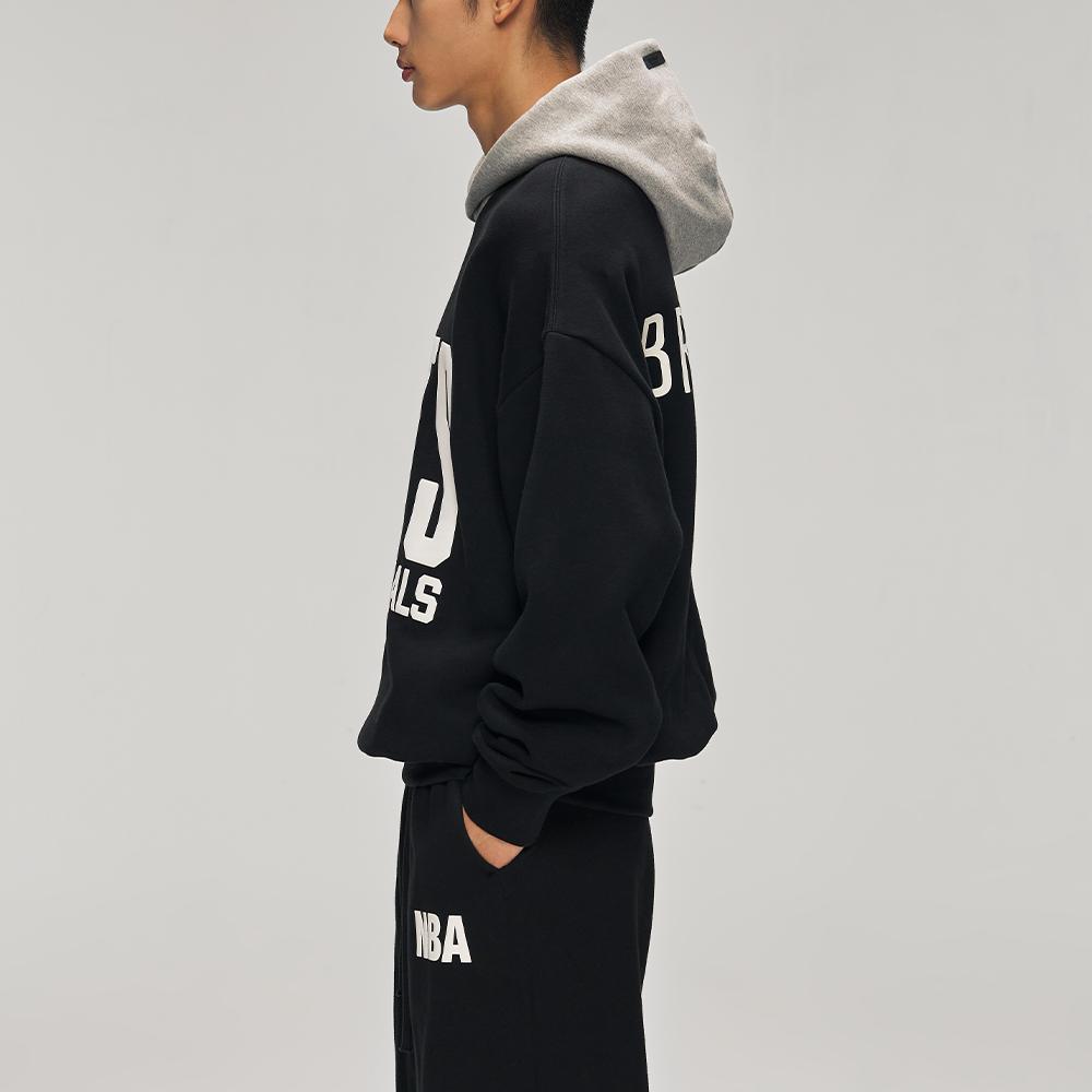 Fear of God Essentials Nets Sport Hoodie Black/Warm Heather Men Tops 192NB256424F