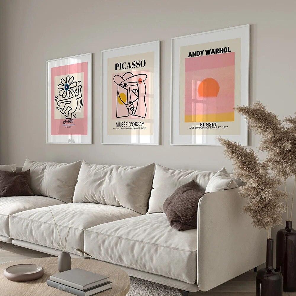 Abstract Picasso Woman Face Wall Art Andy Warhol Canvas Painting Nordic Posters And Prints Wall Pictures For Living Room Decor No Frame