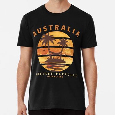 Gold Coast Tramonto Surfers Paradise Queensland Dalla S alla 5XL Prodotto in AU/USA Maglietta