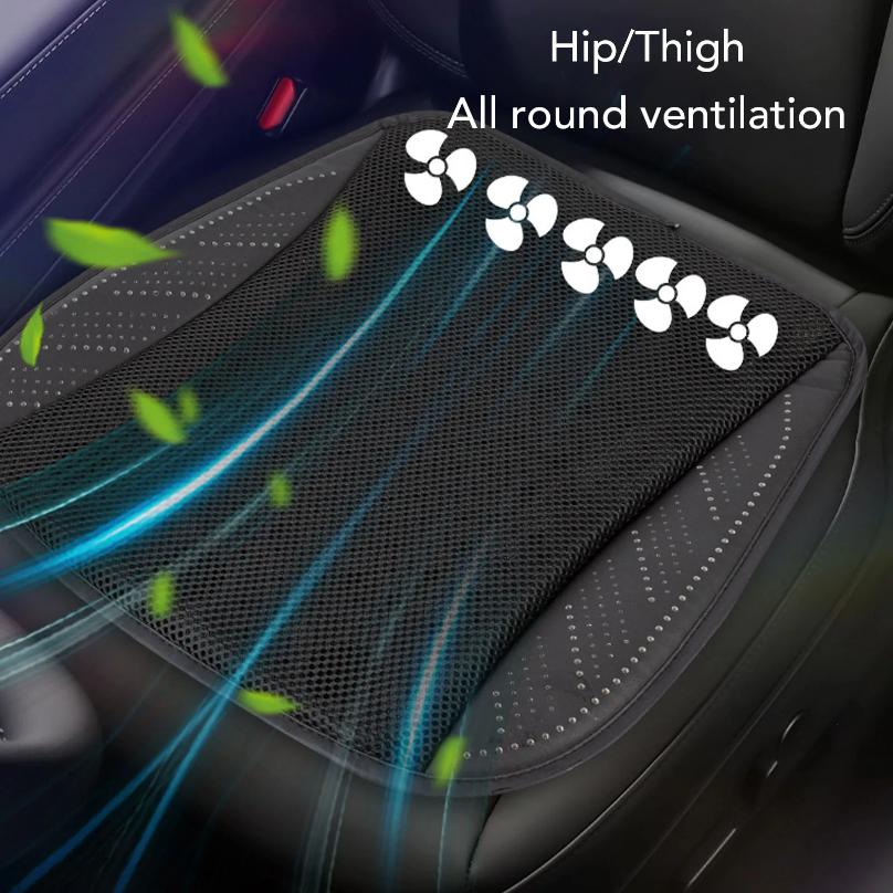 Cooling Cushion Ventilated Seating Cushion 8 Fan USB Plug in 3 Speeds Non Slip Detachable Cover for Home Car 5V