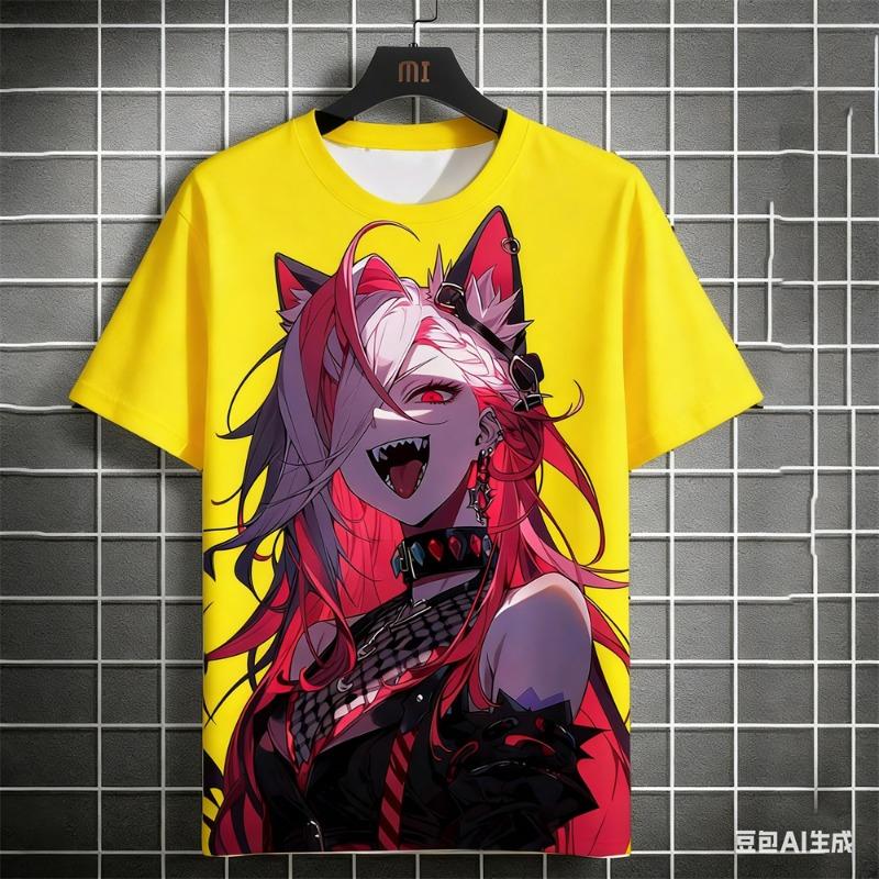 

Summer Men s Women s T-Shirts 3D anime girl pattern printing gifts for man casual home graphic t shirts XXXL