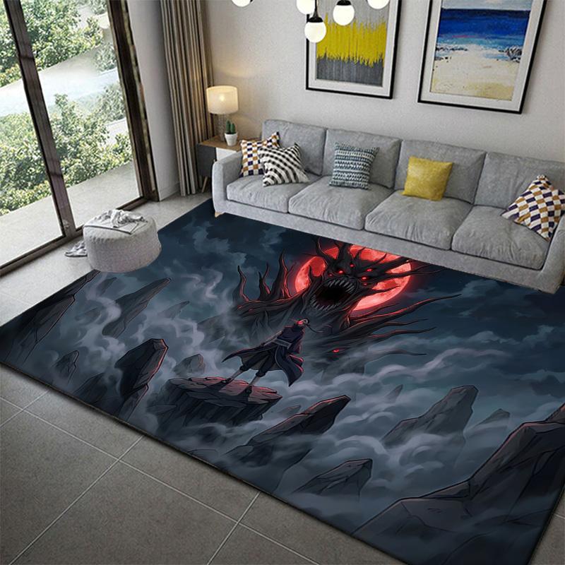 

Naruto Anime Eye Symbol Area Rug Soft Non-Slip Washable Mat for Game Room 60x90cm