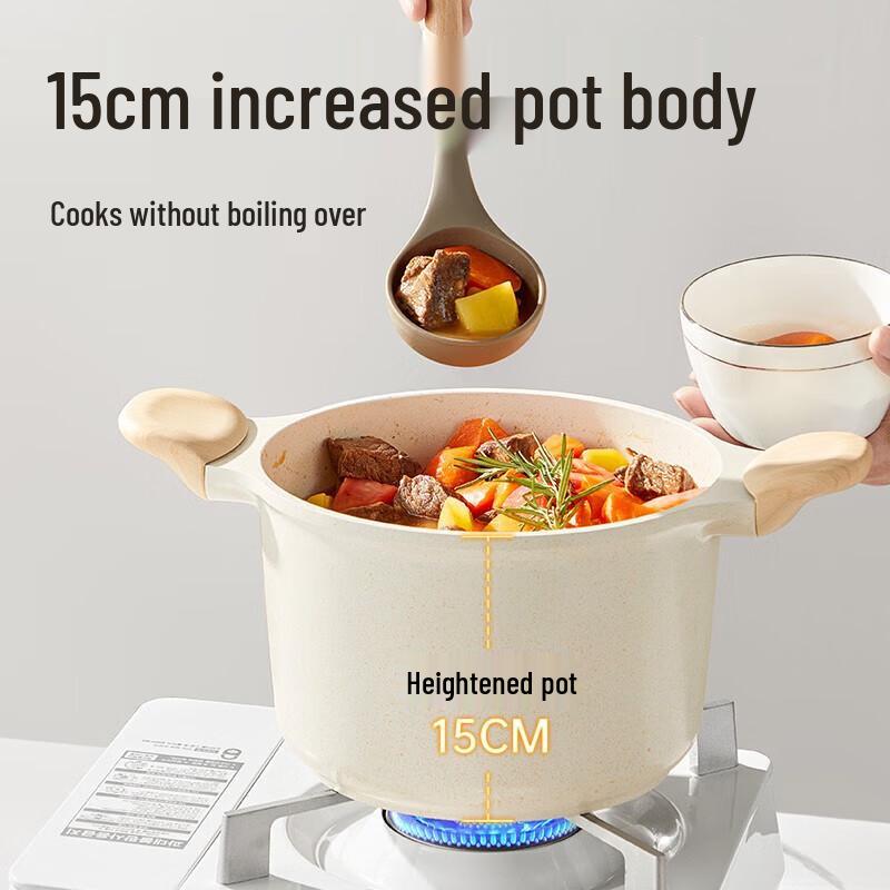 Cooker King Big White Micro-Pressure Non-stick Soup Pot