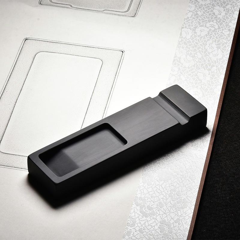 Calligraphy Stone Paperweight & Multifunctional Inkstone: Sutra Copying, Brush Rest, Dragon Tail End, Four Treasures of the Study