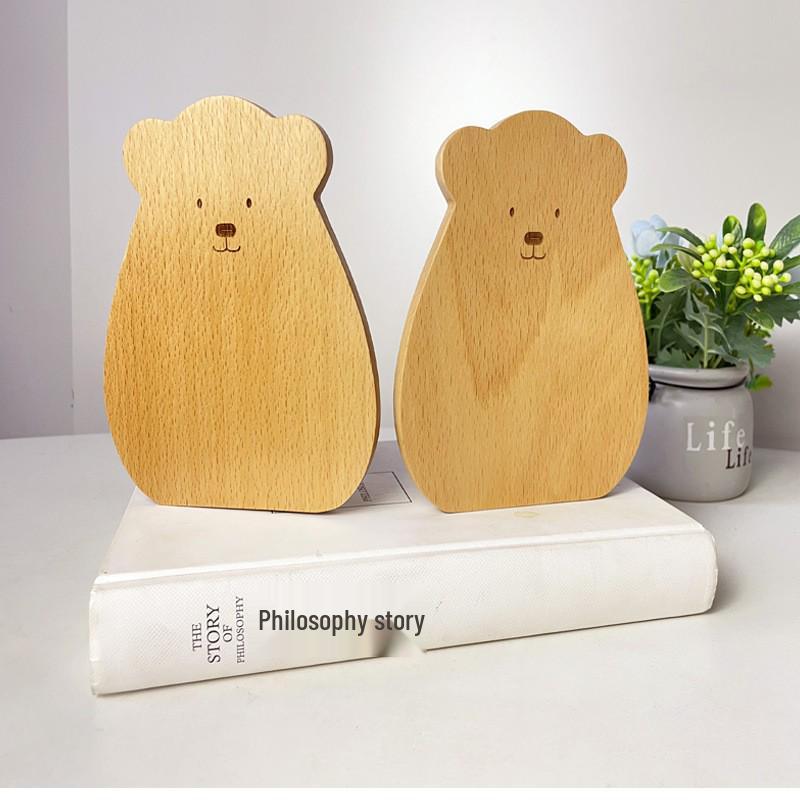 Solid Wood Desktop Book Stand and Organizer