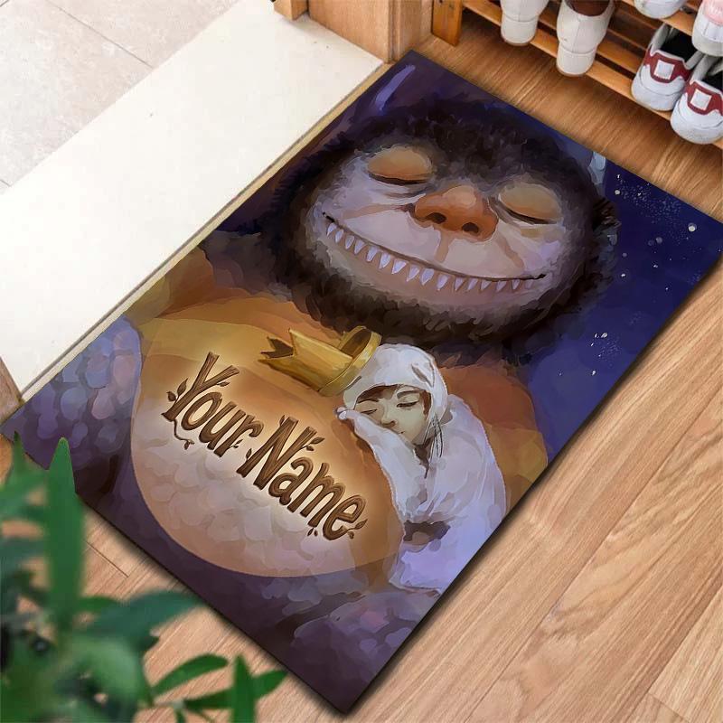 Monster Adventure Custom Name Carpet Rug For Living Room Bedroom Home Sofa Decoration Kids Play Nonslip Floor Mat