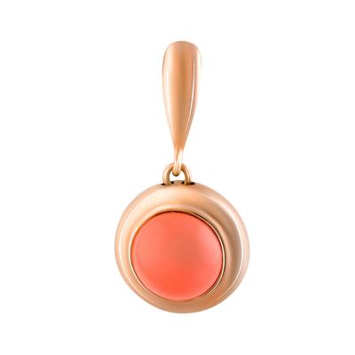Silver Pendant with Coral (2115601)