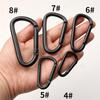 D-Shaped Black Aluminum Carabiner Bluetooth Earphone Case Hook Keychain Ornament