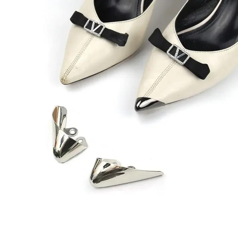 

Женские туфли на высоком каблуке с металлическим носком, маскирующие износ, кожаные туфли с защитой от ударов, защитные накладки для носков, аксессуары для кончиков плоских туфель