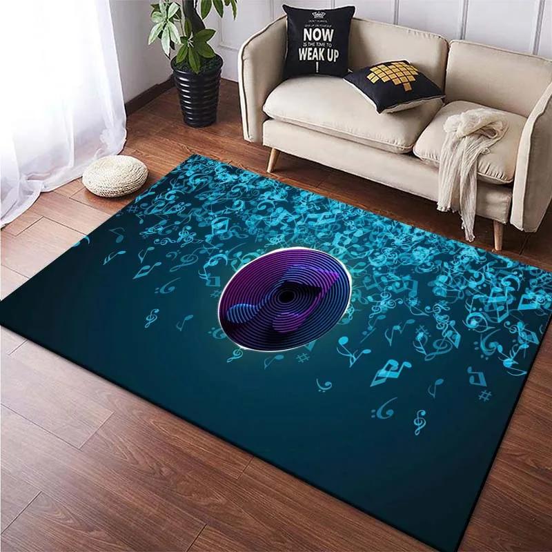 Record CD Creative Carpets Vinyl Record Collection Living Room Decor Area Rugs Music Theme Floor Mat for Bedroom Gamer Room Dorm