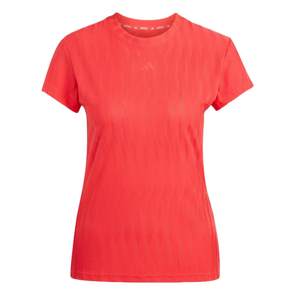 Adidas Comfortable Breathable Skin-Friendly Fitted Short Sleeve T-Shirt Women Tops Red JD4284