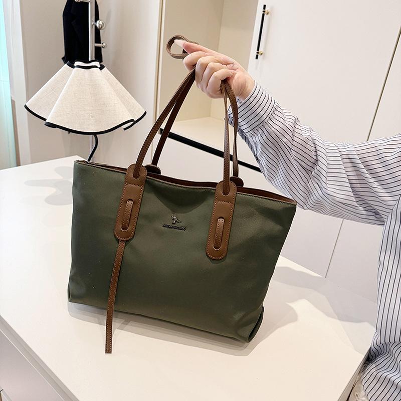 Jesienna Damska Torba Tote Dużej Pojemności - Jednolity Kolor, Wszechstronna, Modna Styl Na Ramię i Pod Ramię