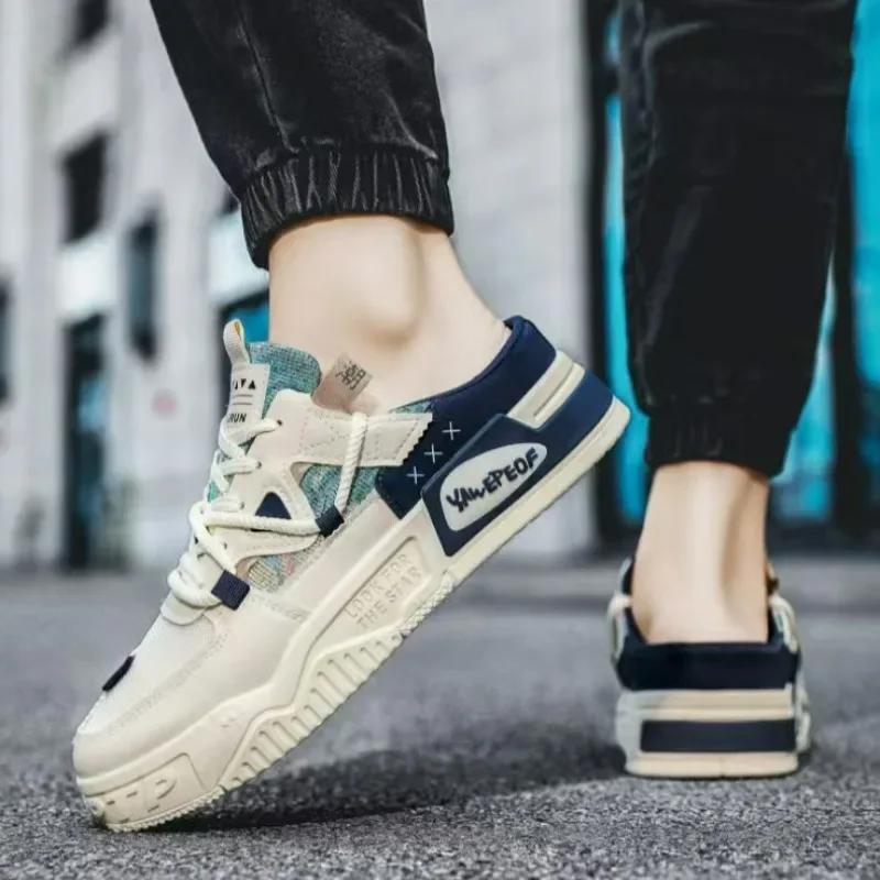 Men's Half Slippers New Breathable and Versatile Casual Board Shoes Fashionable Thick Soled Comfortable Sports Shoes