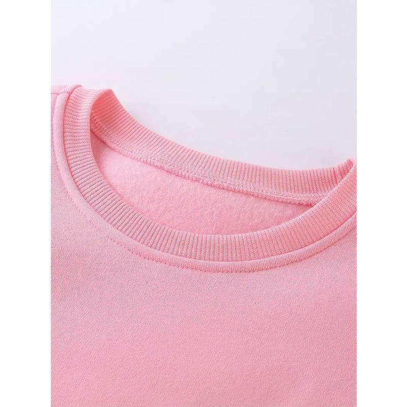Cat Mother Girls Autumn And Winter Fashion Sweatshirt Creative Christmas Elements Casual Long Sleeve Round Neck, Girl Christmas Gift Print
