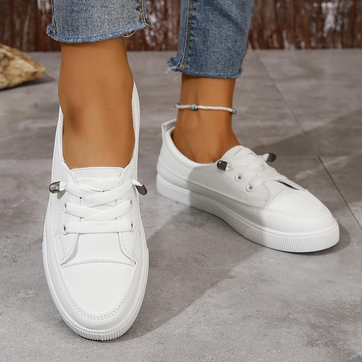 

Женские низкие кроссовки Slip-On, дышащие туфли на плоской подошве 36 белый