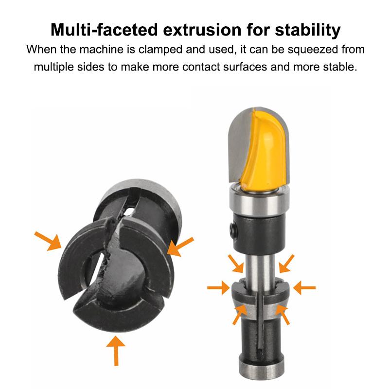 1 sada M17 6/6,35/8 mm kleštinový sklíčidlo adaptér s maticí kovové gravírování ořezávací stroj frézka fréza příslušenství