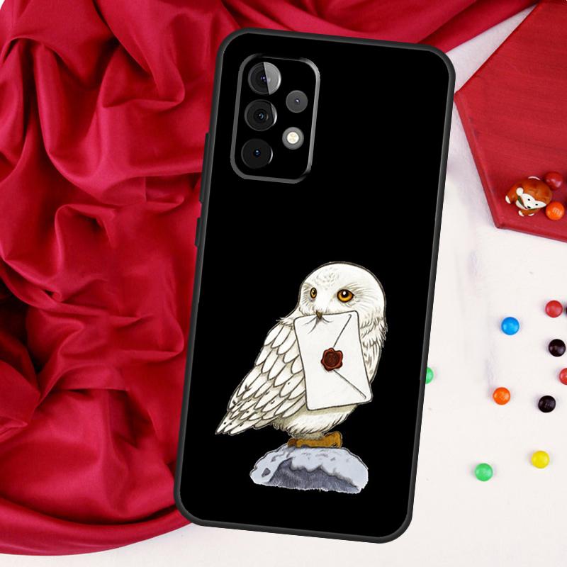 Cute Cartoon Owl Cover For Samsung Galaxy A54 A34 A14 A33 A32 A52 A53 A51 A71 A13 A23 A73 A12 A22 A21S Shell
