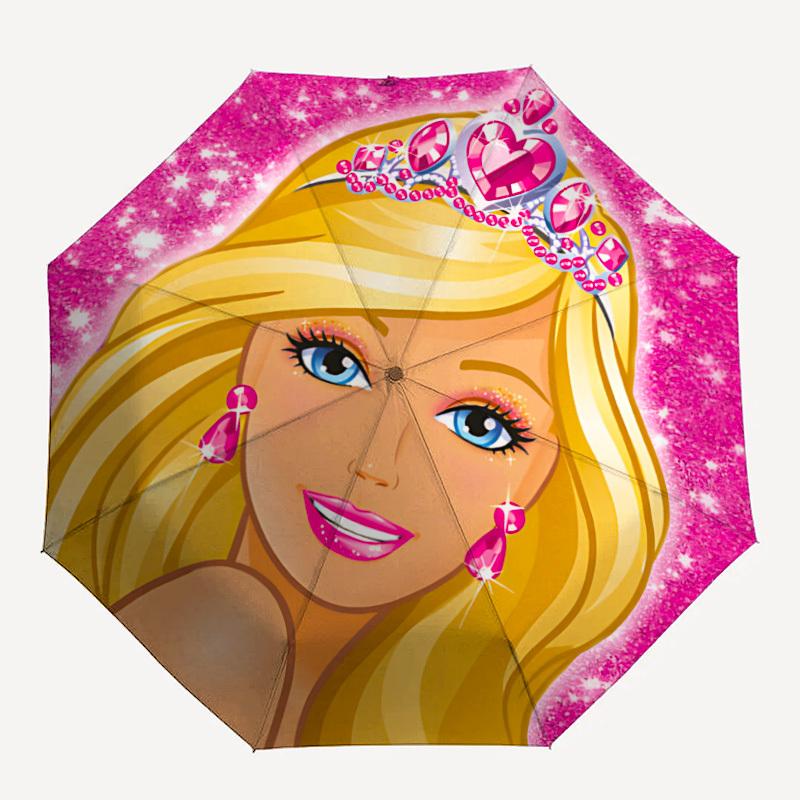 1pc Princess Tiara, Pink Sparkle Umbrella - Automatic Open Compact Travel Umbrella with 25-Rib Durable Frame yy251021068