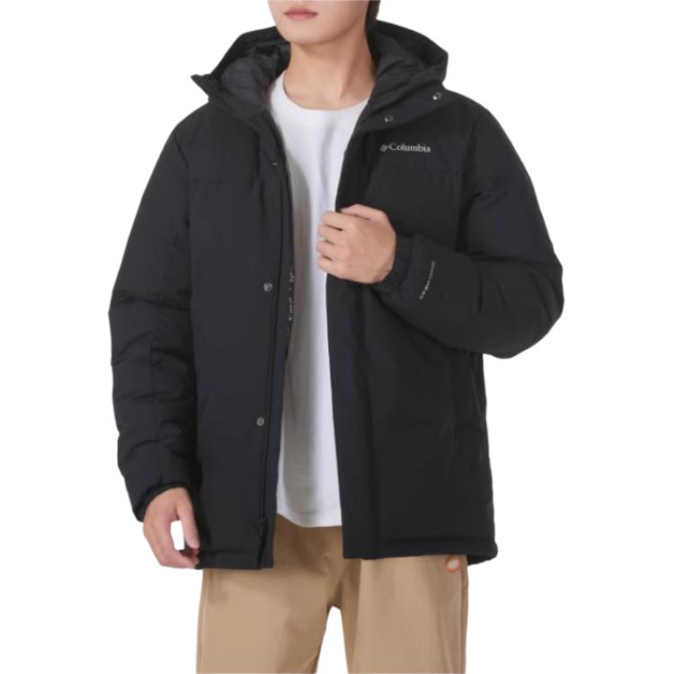 Columbia Omni-Heat Outdoor Insulated Waterproof Down Jacket With Hood Men Jackets Black WE2313-010