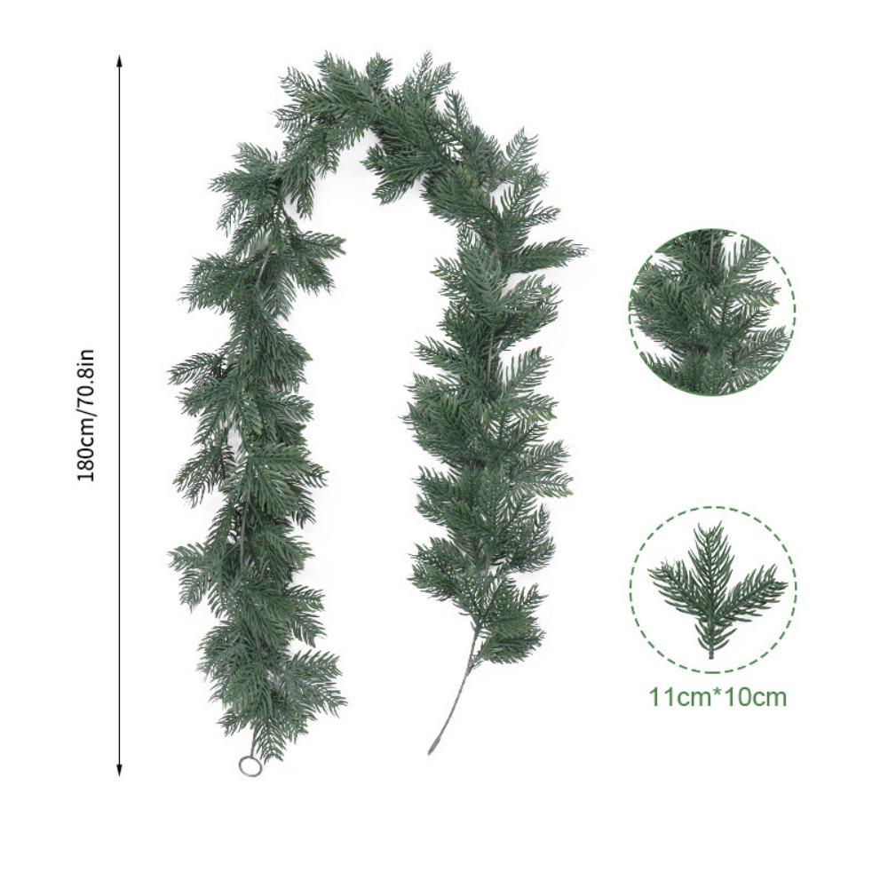 Gift Green Christmas Pine Garland 180cm Party Supplies Lifelike Pine Vine Plastic Wedding Favors Artificial Pine Christmas