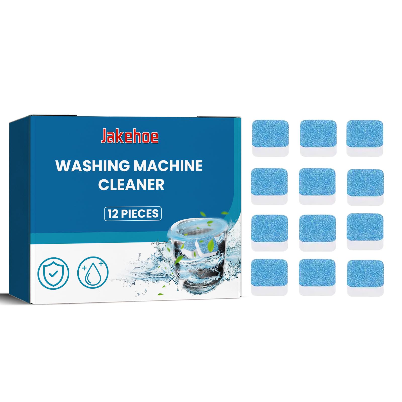 

Jakehoe Washing machine cleaning tablets Washing machine tank quick cleaning tablets for odor removal, dirt removal, and deodorization 12pcs