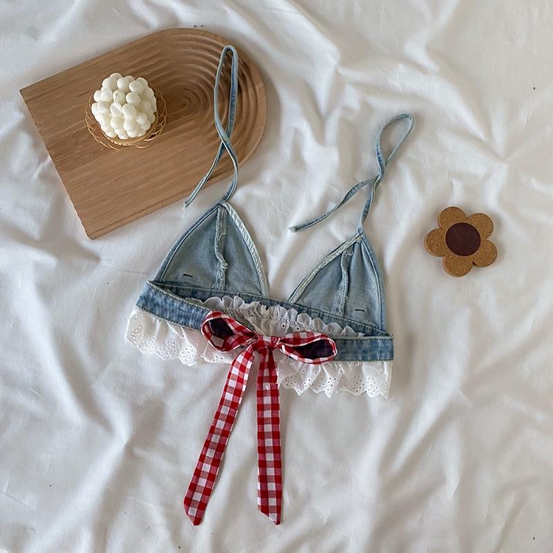 Летний джинсовый комплект на подтяжках — фото 10