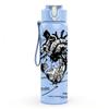 1PC Anatomical Heart Sketch Line Art Print 750ml Color Plastic Sports Water Bottle Leakproof Flip Straw Lid Suitable for Sports Office Home Use