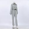 1116 autumn fashion versatile long-sleeved fleece sweater elastic trousers set European and American simple style sports suit