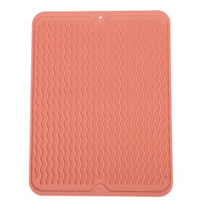 Dish Drying Mat Soft Flexible Rubber Heat Resistant Nonslip BPA Free Eco Friendly Wide Application