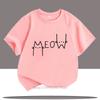 Cute Funny Cat Graphic Print Children T-shirts Summer Cartoon Fashion Casual Tops for Girls Boys O-Neck Short Sleeve T-shirts