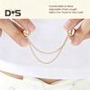 2-Piece Metal Magnetic Clothes Clip with Chain and Needleless