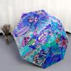 1pc Outdoor Umbrella with Cute Characters - Automatic Opening/Closing, Portable 3-Fold Design, 8-Rib Iron Frame, Perfect for Fans, Travelers, Dai