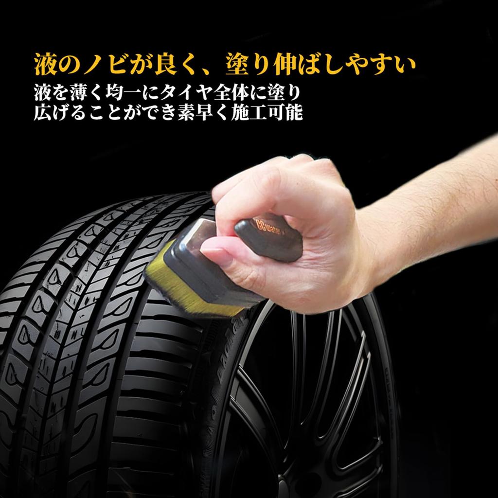 Prostaff Car Wash Products Tire Coating Brush CC Water Gold Premier Hex Brush Ultra Fine Brush Hexagonal Shape Fit Grip