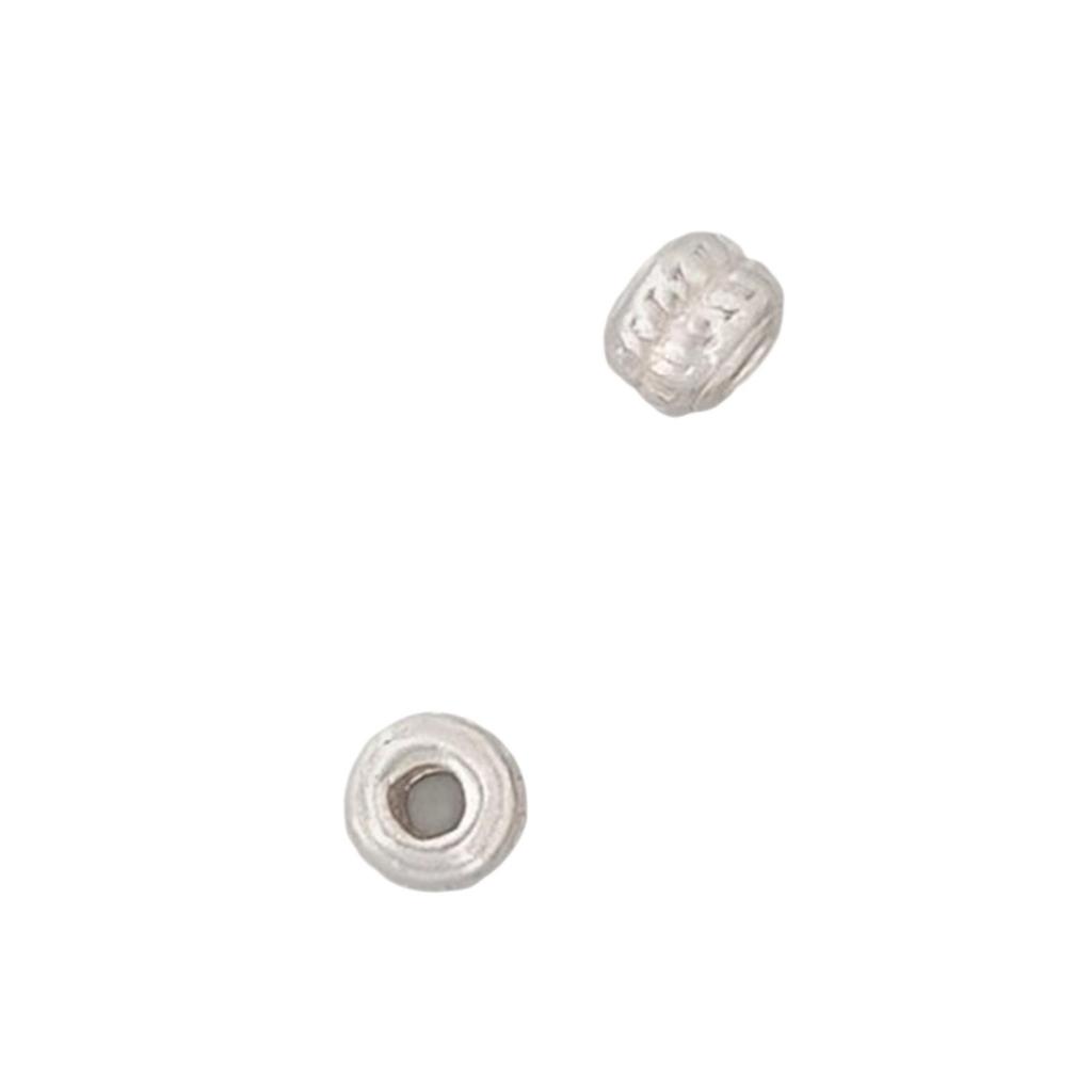 S925 Sterling Silver Handmade Retro Woven Spacer Beads for DIY Jewelry