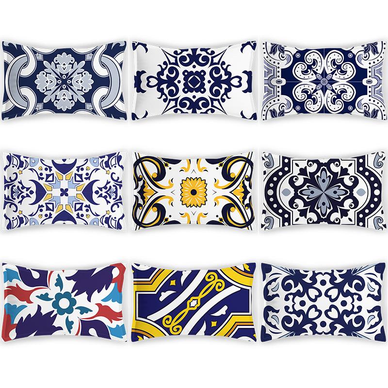 Retro Pillowcase, Classic and Elegant Velvet Twill Imitation Pillowcase, Home Bedding, Printed Satin Pattern, New Chinese Style Pillowcase