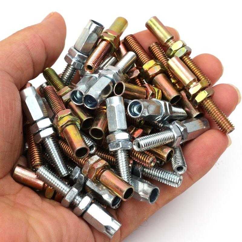 M6x40mm Throttle Cable Adjuster Clutch Wire Screw Bolt Kit for Motorcycle ATV Go Kart Scooter Pit Bike Universal Auto Parts