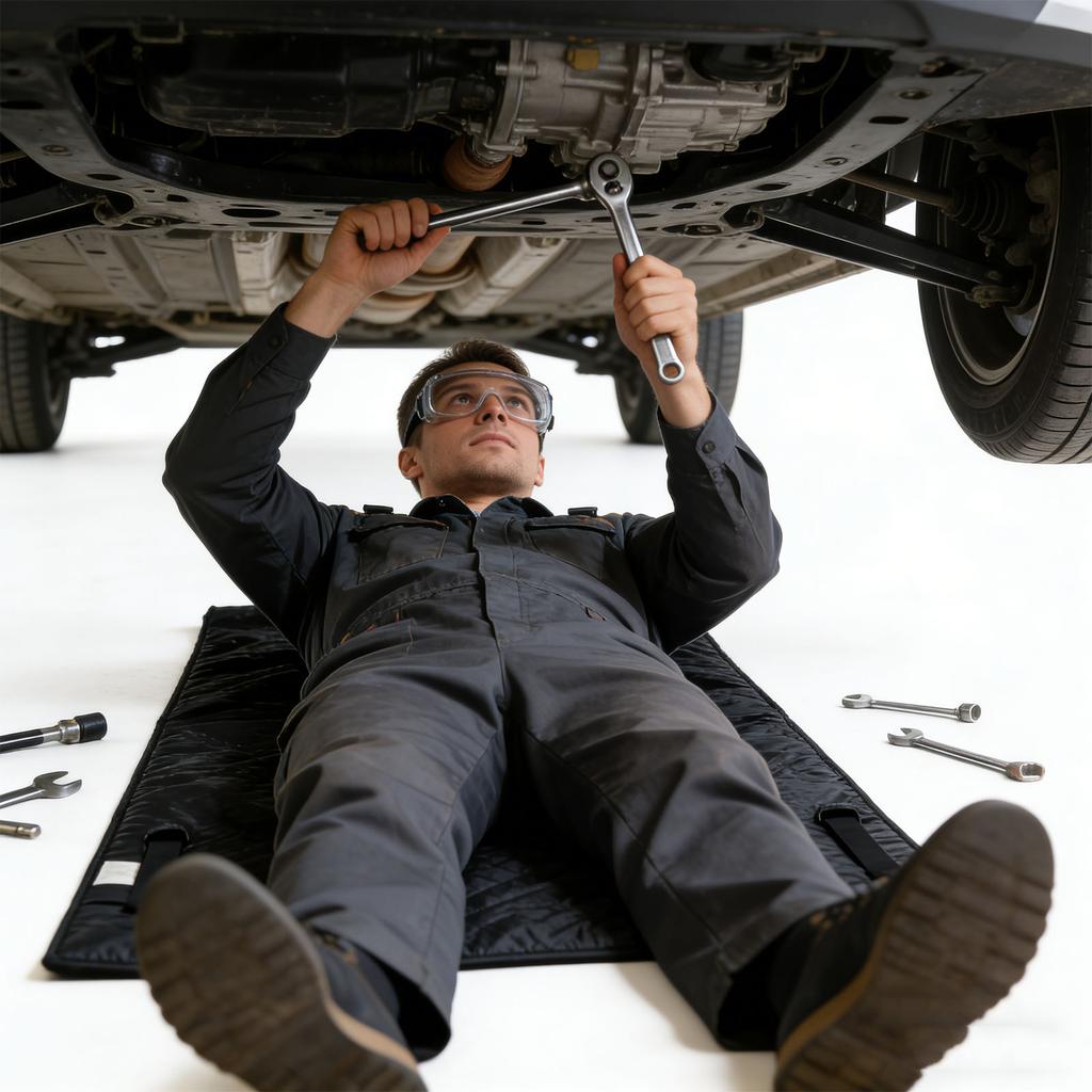 Strong Double Layer Garage Creepers Foldable Easy to Clean Easy Sliding Car Repair Board for Car Undercarriages Work