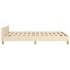Bed Frame without Mattress Cream 120 x 190 cm Fabric
