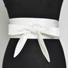 Luxury Slim Fit Simple Wrap Bowknot Leather Belt Ladies Dress Cummerbands Wide Waist Band Corset Waistband
