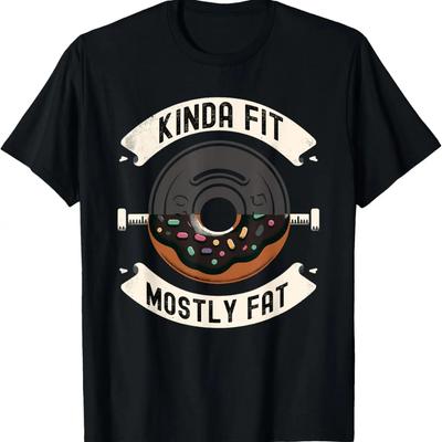 T-shirt de fitness drôle pour la salle de sport - Un peu ajusté, surtout gros