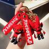 American Keychain Hellboy Style Demon Key Accessory Soft Rubber Long Horn