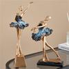 Ballet Dancer Figurine European Girl Dancer Ornament  Figure Sculpture Craft For  Table Bookcase Accent