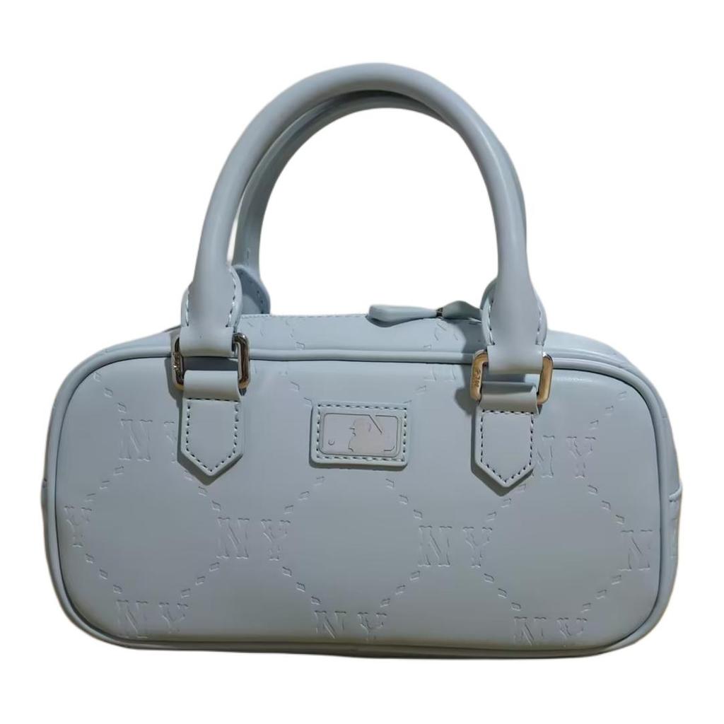 New MLB Logo Shoulder Crossbody Bag Handbag Women's White 7ACRMD55N